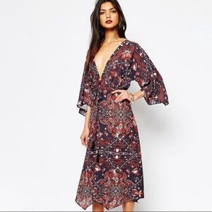 Midi dress with Alabama print